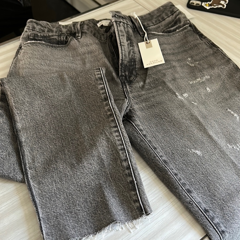 Good American grey jeans